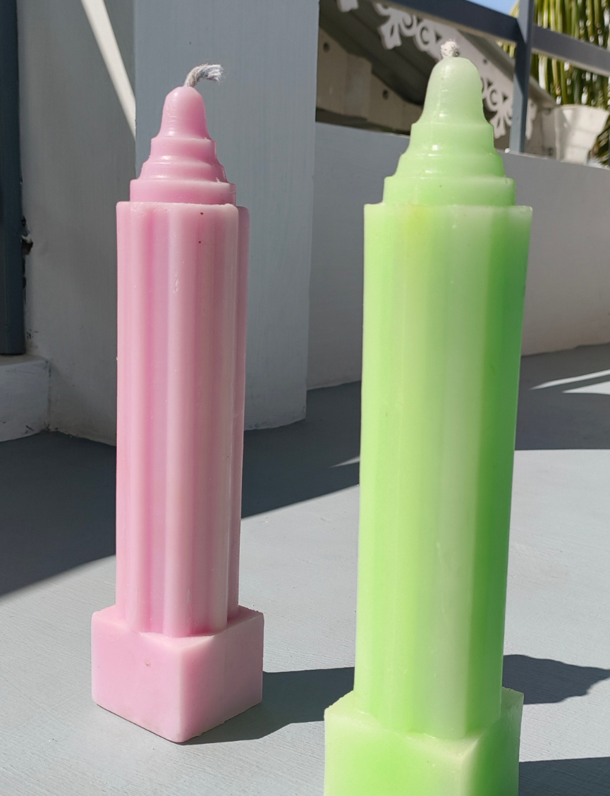 European Pillar candle