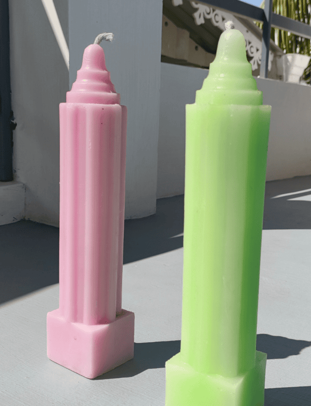 European Pillar candle