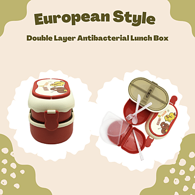European Style Double Layer Antibacterial Lunch Box