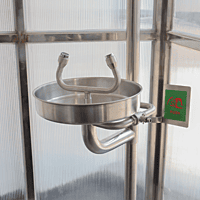 Safety Shower and Eyewash combo Cabinet SS 304 with PVC curtains