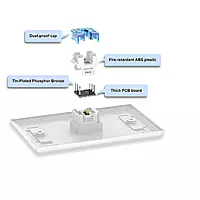 Cat 6 180 Degree Keystone Jack RJ45 Ethernet Wall Jack - 110 UTP