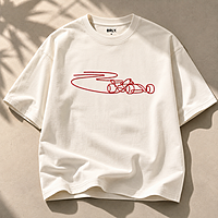 F1 - Car Embroidered T-Shirt | Oversized Fit