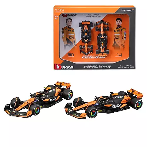 F1 Mclaren MCL38 Miami Grand Prix 2024 Dual Pack 1:43 Bburago 