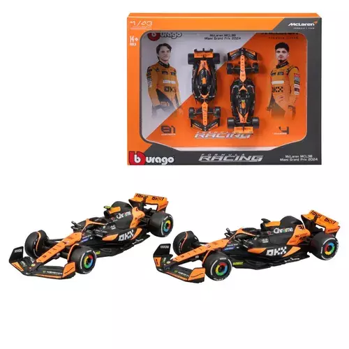 F1 Mclaren MCL38 Miami Grand Prix 2024 Dual Pack 1:43 Bburago 