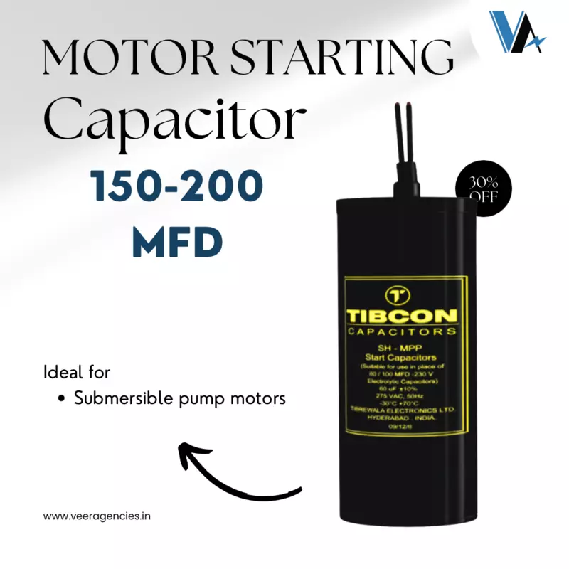 Tibcon 150-200 MFD 275 V Motor Starting Capacitor