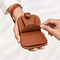The Nomad Tan Leather Wristlet Wallet