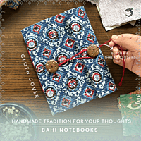 Traditional Bahi Notebook- Indigo
