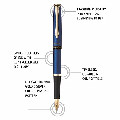 PENTEL F700 M STERLING FP BLUE BODY - BLUE INK CM-C
