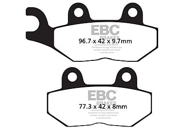EBC Brakes FA214/2HH Double-H Series Sintered Brake Pads