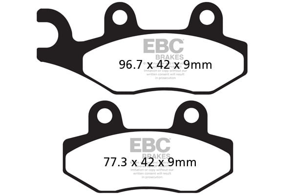 EBC Brakes FA228HH Double-H Series Sintered Brake Pads