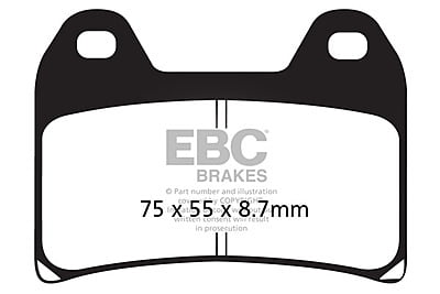 EBC Brakes FA244HH Double-H Series Sintered Brake Pads