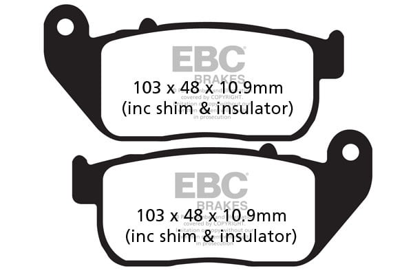 EBC Brakes FA381HH Double-H Series Sintered Brake Pads