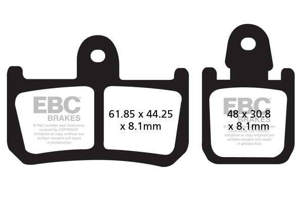 EBC Brakes FA442/4HH Double-H Series Sintered Brake Pads EBC Brakes FA442/4HH Double-H Series Sintered Brake Pads