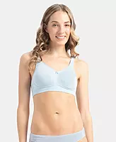 Jockey Wirefree Non Padded Super Combed Cotton Elastane Stretch Full Coverage Everyday Bra with Concealed Shaper Panel - FE41