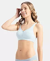 Jockey Wirefree Non Padded Super Combed Cotton Elastane Stretch Full Coverage Everyday Bra with Concealed Shaper Panel - FE41