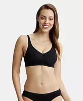 Jockey Wirefree Non Padded Super Combed Cotton Elastane Stretch Full Coverage Everyday Bra with Concealed Shaper Panel - FE41