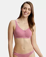 Jockey Wirefree Non Padded Super Combed Cotton Elastane Stretch Full Coverage Everyday Bra with Concealed Shaper Panel - FE41