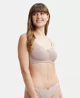 Jockey Wirefree Non Padded Super Combed Cotton Elastane Stretch Full Coverage Everyday Bra with Concealed Shaper Panel - FE41