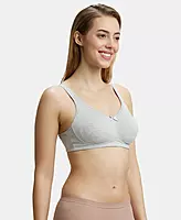 Jockey Wirefree Non Padded Super Combed Cotton Elastane Stretch Full Coverage Everyday Bra with Concealed Shaper Panel - FE41