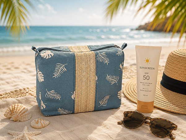 TROPICAL LEAF SQ POUCH