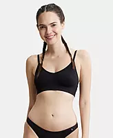 JOCKEY Wirefree Seamfree Non Padded Micro Touch Nylon Elastane Stretch Full Coverage Bra with Optional Cross Back Styling FE74