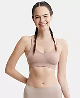 JOCKEY Wirefree Seamfree Non Padded Micro Touch Nylon Elastane Stretch Full Coverage Bra with Optional Cross Back Styling FE74