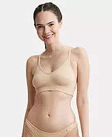 JOCKEY Wirefree Seamfree Non Padded Micro Touch Nylon Elastane Stretch Full Coverage Bra with Optional Cross Back Styling FE74