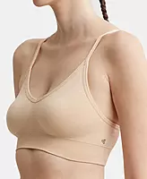 JOCKEY Wirefree Seamfree Non Padded Micro Touch Nylon Elastane Stretch Full Coverage Bra with Optional Cross Back Styling FE74