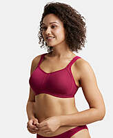 JOCKEY Wirefree Padded Super Combed Cotton Elastane Stretch Full Coverage Plus Size Bra with Broad Cushioned Fabric Strap FE78