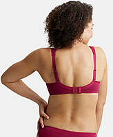 JOCKEY Wirefree Padded Super Combed Cotton Elastane Stretch Full Coverage Plus Size Bra with Broad Cushioned Fabric Strap FE78