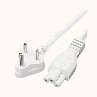 FEDUS White Laptop Adapter Power Cable 1 Year Warranty, 1.8 Meter Laptop Charging Power Cord Wire for Lap top, Laptop Power Cable for All laptops