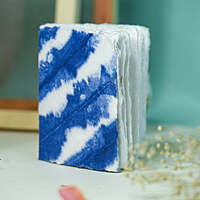 Indigo mini Deckle edge notebooks/ Tie & Die print