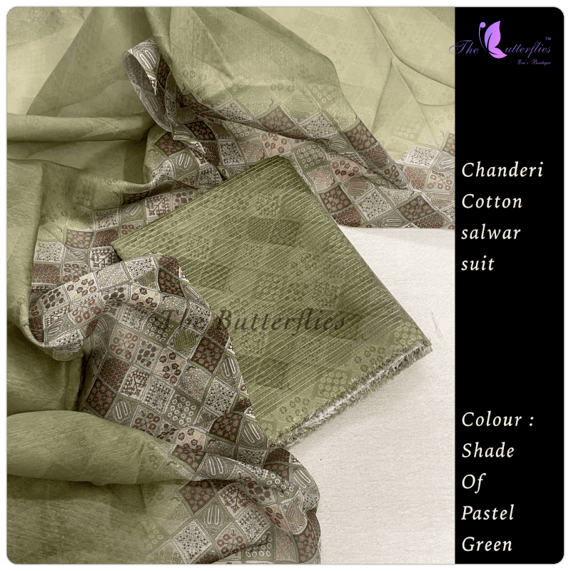 Chanderi Salwar Suits with pretty kanta work FLCCSCR20848