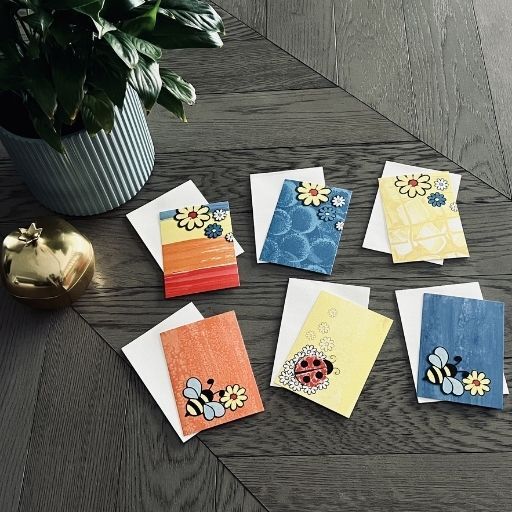 FLORAL KIDS FLAT CARDS