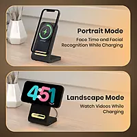 Portronics Flux 15W Qi2 Enabled Wireless Charger, iPhone 15/15 Plus/15 Pro/15 Pro Max (Black) Portronics Flux 15W Qi2 Enabled Wireless Charger, iPhone 15/15 Plus/15 Pro/15 Pro Max (Black)