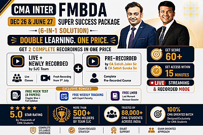 CMA Inter FMDA Latest Batch For Dec 26 & June 27 By SJC Team - Build to make you Pass CMA Inter FMDA Latest Batch For Dec 26 & June 27 By SJC Team - Build to make you Pass