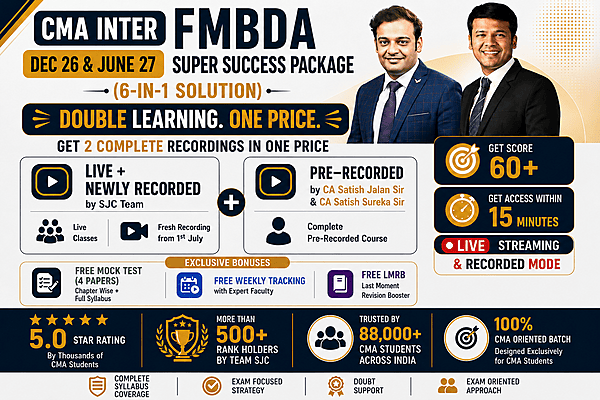 CMA Inter FMDA Latest Batch For Dec 26 & June 27 By SJC Team - Build to make you Pass