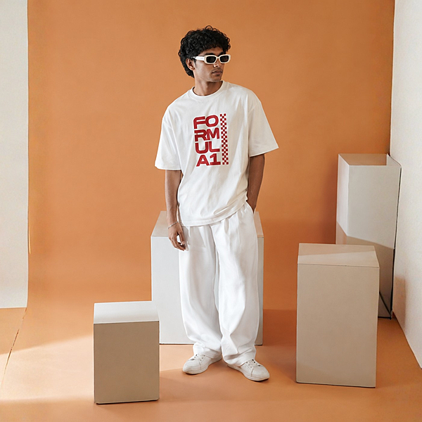 FORMULA 1 | Embroidered T-Shirt | Oversized Fit