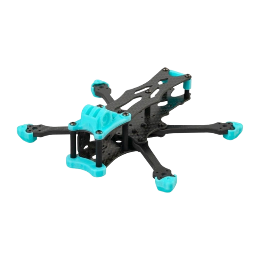 Top-down view of FOXEER Aura 3.5" V3 UAV frame with EMAX motors. Top-down view of FOXEER Aura 3.5" V3 UAV frame with EMAX motors.