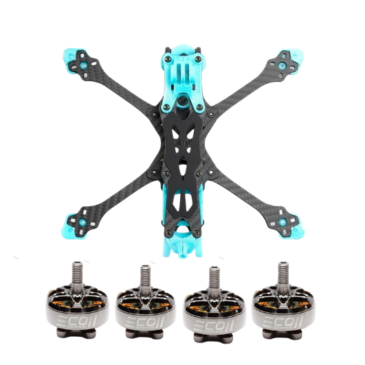 Buy FOXEER Mega 5 O3 frame & EMAX 2207 2400KV motor combo in India.