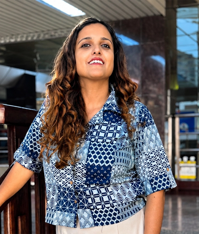 Indigo Printed Shirt