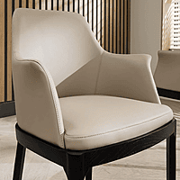 Modern 8-Seater Wooden Dining Table with Beige Cushioned Chairs � X-Leg Base Design