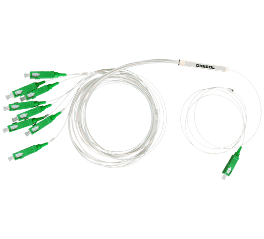 Digisol Channel SCS FTTH PLC Splitter Tube Type SM SC PC Type 1×8