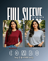 Unisex Full Sleeve Tee COMBO