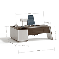 Furnlluxra Executive Desk Reversible Return 2.0M