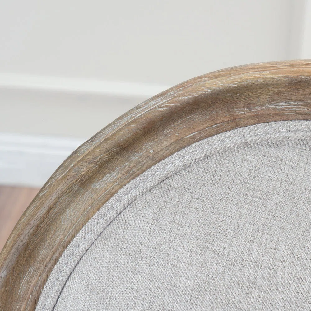 Vintage French Country Louis Oval Back Dining Chair - Set of 2