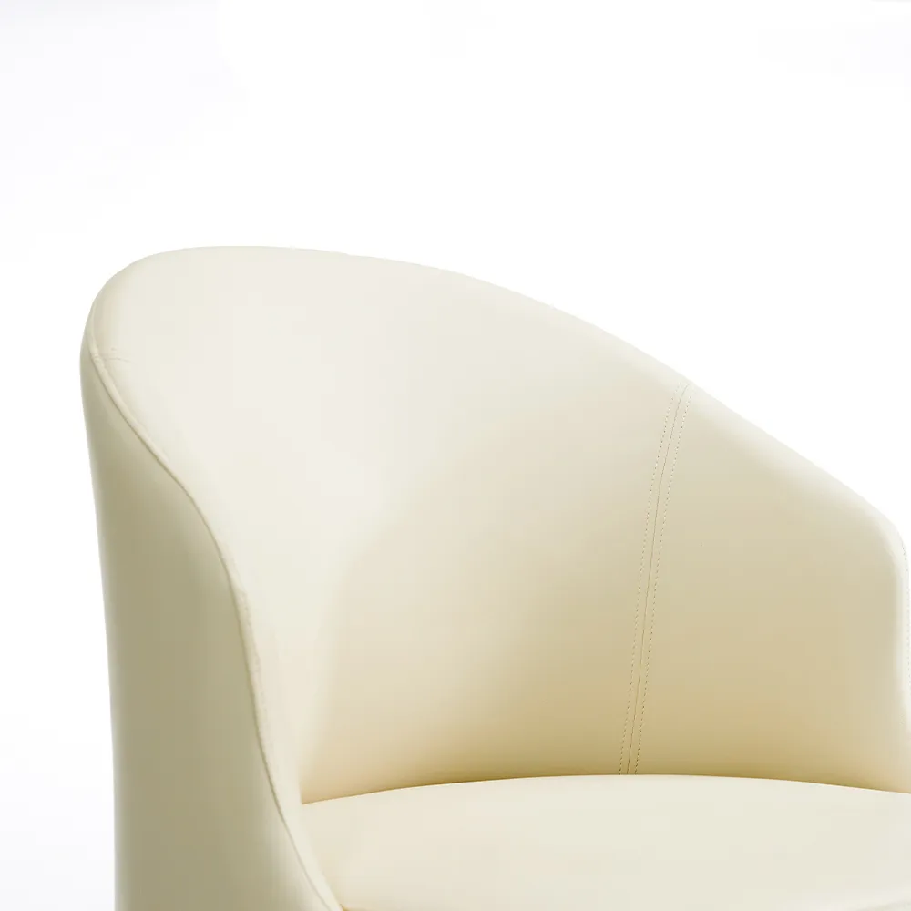 Modern Cream Velvet Dining Chair with Gold Cantilever Base � Contemporary Luxe Style