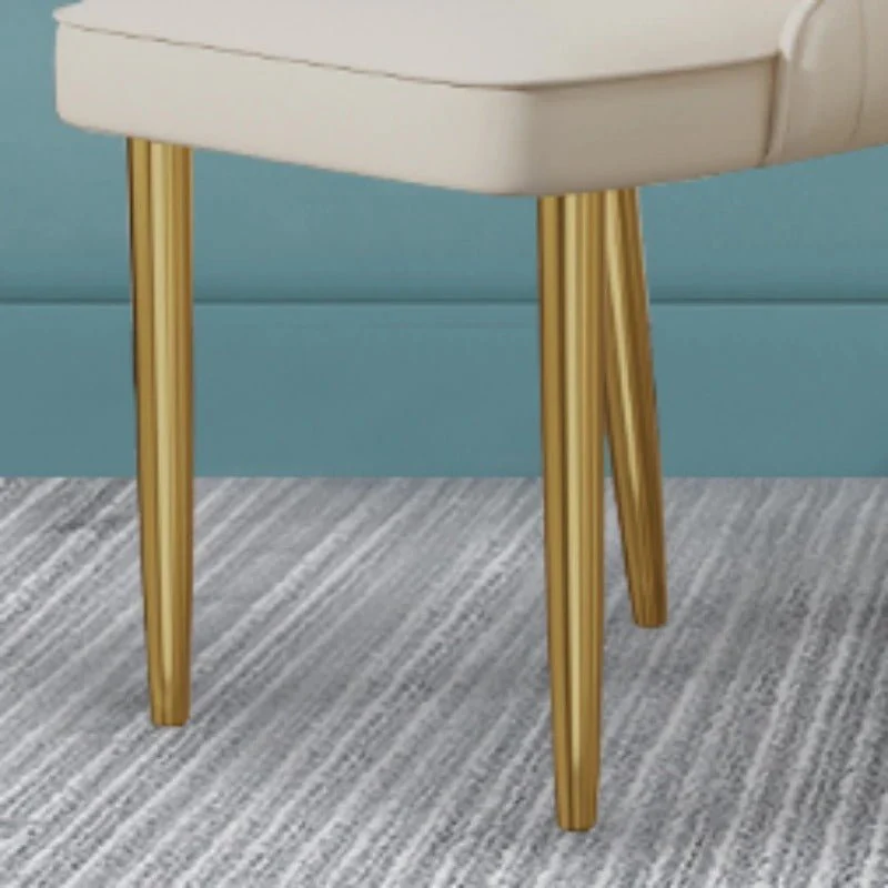 Modern Upholstered Dining Chair with Gold Metal Legs � Elegant High Back Accent Chair for Dining Room or Office