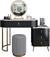 Luxury Dressing Table Storage Cabinet One Size Solid Wood Dressing Table Bedroom Modern Makeup