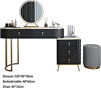 Luxury Dressing Table Storage Cabinet One Size Solid Wood Dressing Table Bedroom Modern Makeup